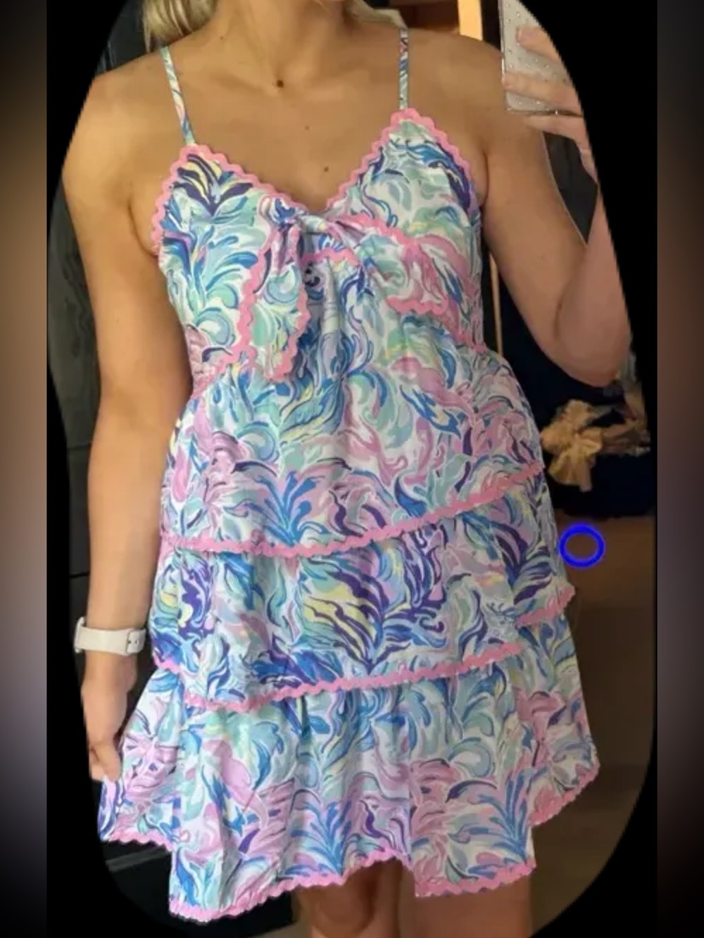 Simply Southern | Pastel Swirl Tiered Sundress - Picture 2 of 10